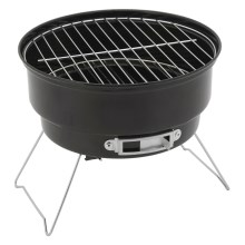 Portable charcoal grill black