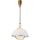 Pull-down chandelier RAMONA 1xE27/60W/230V beige/light brown/pine