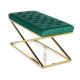 Quilted bench SALIBA 50x97 cm gold/green