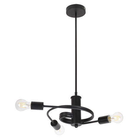 Rabalux 2097 - Surface-mounted chandelier CARLY 3xE27/15W/230V black