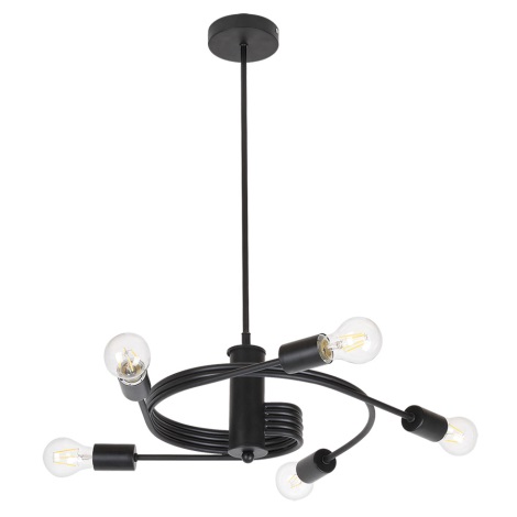 Rabalux 2098 - Surface-mounted chandelier CARLY 5xE27/15W/230V black