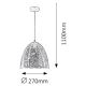 Rabalux 2277 - Chandelier on a string MANORCA 1xE27/40W/230V