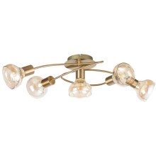 Rabalux - Surface-mounted chandelier 5xE14/40W/230V golden
