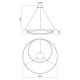 Redo 01-1795 - LED Dimmable chandelier on a string TORSION LED/40W/230V d. 74 cm white