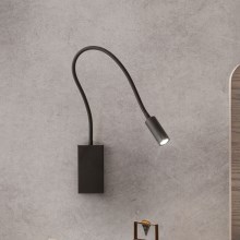 Redo 01-2755 - LED Wall lamp WALLIE LED/3W/230V USB CRI 90 black