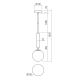 Redo 01-3130 - Chandelier on a string HAIKU 1xE14/28W/230V brass