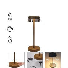 Redo 90308 - LED Dimmable touch table lamp ILUNA LED/2,5W/5V 2700-3000K 3000 mAh IP65 brown