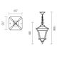Redo 9670 - Outdoor chandelier on a chain DUBLIN 1xE27/70W/230V IP44 brown