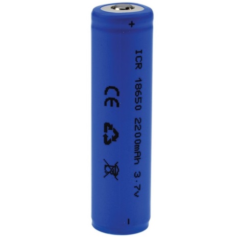 Replacement battery for a flashlight 3,7V/2200mAh