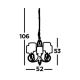 Searchlight - Chandelier on a chain ALBERTO 5xE14/60W/230V