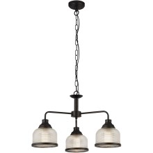 Searchlight - Chandelier on a chain HIGHWORTH 3xE27/60W/230V black