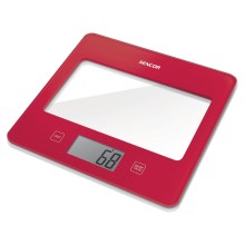 Sencor - Digital kitchen scale 1xCR2032 red