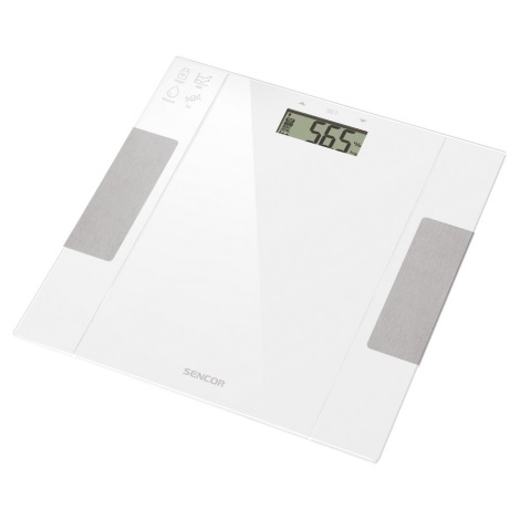Sencor - Smart personal fitness scale 1xCR2032 white