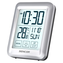 Sencor - Weather station with LCD display with alarm clock 2xAAA