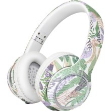 Sencor - Wireless headphones with a microphone 3,7V/400 mAh green/white