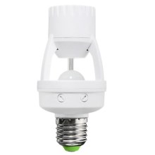 Sensor PIR for E27 light bulb white