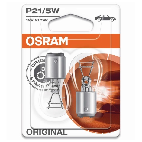 SET 2x Car bulb BAY15d/P21/5W/12V - Osram