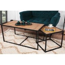 SET 2x Coffee table ATLANTIS brown/black