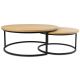 SET 2x Coffee table OAKLOFT 38x90 cm black/oak