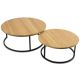 SET 2x Coffee table OAKLOFT 38x90 cm black/oak
