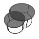 SET 2x Coffee table TOKYO d. 60/80 cm black