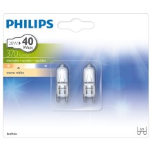 SET 2x Heavy-duty bulb Philips ECOHALO G9/28W/230V 2800K