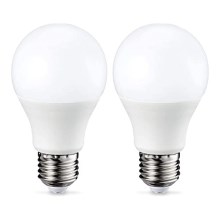 SET 2x LED Bulb E27/9W/230V 2700K