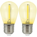 SET 2x LED Bulb PARTY E27/0,3W/36V yellow
