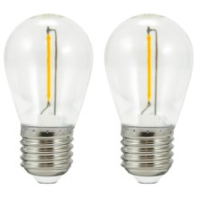 SET 2x LED Bulb PARTY E27/0,5W/36V 2200K