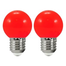 SET 2x LED Bulb PARTY E27/0,5W/36V red 3000K