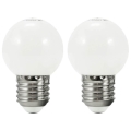 SET 2x LED Bulb PARTY E27/0,5W/36V white 3000K