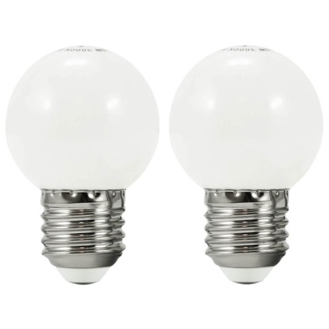 SET 2x LED Bulb PARTY E27/0,5W/36V white 3000K