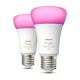SET 2x LED Dimmable bulb Philips Hue White And Color Ambiance A60 E27/9W/230V 2000-6500K