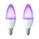 SET 2x LED Dimming bulb Philips Hue WHITE AND COLOR AMBIANCE B39 E14/5,3W/230V 2200K - 6500K