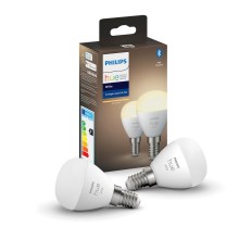 SET 2x LED Dimming bulb Philips Hue WHITE P45 E14/5,5W/230V 2700K