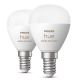 SET 2x LED RGBW Dimmable bulb Philips Hue White And Color Ambiance P45 E14/5,1W/230V 2000-6500K