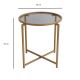 SET 2x Side table d. 50 cm gold/clear