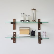 SET 2x Wall shelf 25x85 cm pine/clear