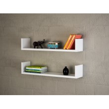 SET 2x wall shelf IRIS 14,5x63 cm white