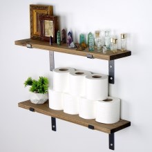 SET 2x Wall shelf spruce