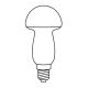 SET 3 x Replacement bulb MUSHROOM E10/20V/0,1A red, Made in Europe