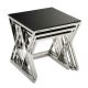 SET 3x Coffee table TIMANTTI chrome/black