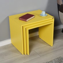 SET 3x Coffee table yellow
