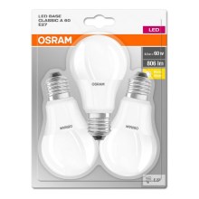 SET 3x LED Bulb BASE E27/8,5W/230V 2700K - Osram