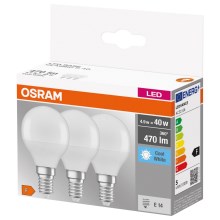 SET 3x LED Bulb P40 E14/5W/230V 4000K - Osram