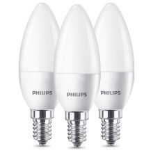 SET 3x LED Bulb Philips B35 E14/5,5W/230V 2700K