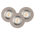 SET 3x LED Recessed light VITAR 1xGU10/5W/230V concrete – FSC certified
