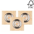 SET 3x LED Recessed light VITAR 1xGU10/5W/230V sandstone – FSC certified