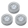 SET 3x LED Touch orientation light 1xLED/2W/4,5V silver