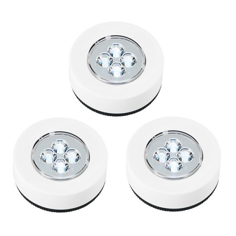 SET 3x LED Touch orientation light 1xLED/2W/4,5V white